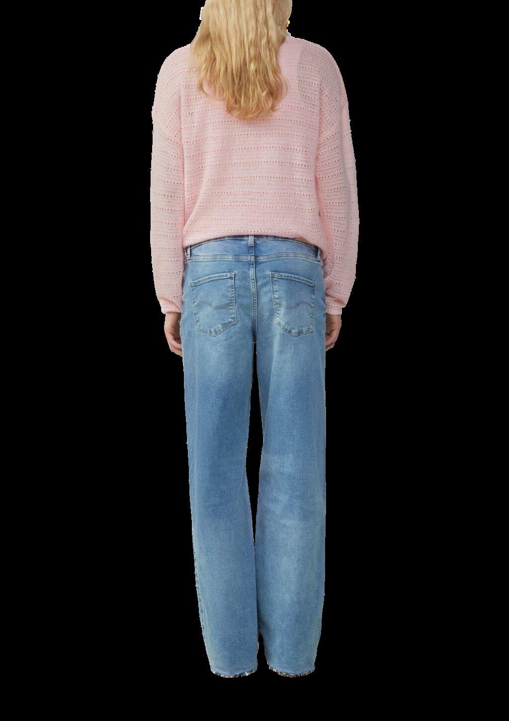 leichter Pullover mit Ajourmuster