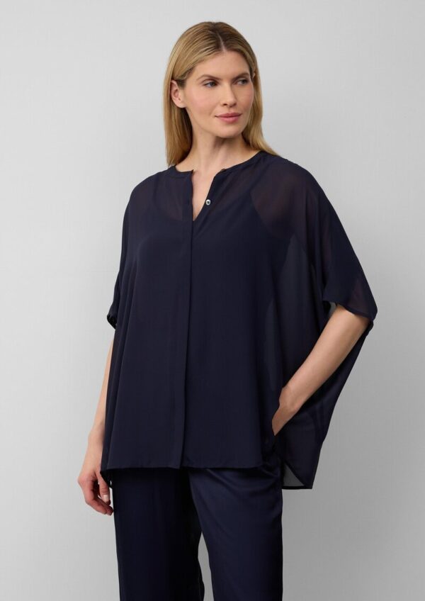 Transparente Poncho-Bluse aus Chiffon
