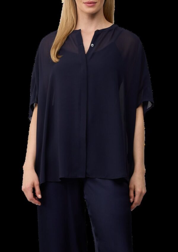 Transparente Poncho-Bluse aus Chiffon