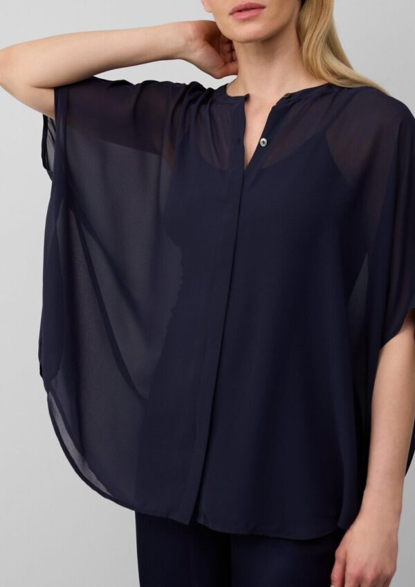 Transparente Poncho-Bluse aus Chiffon