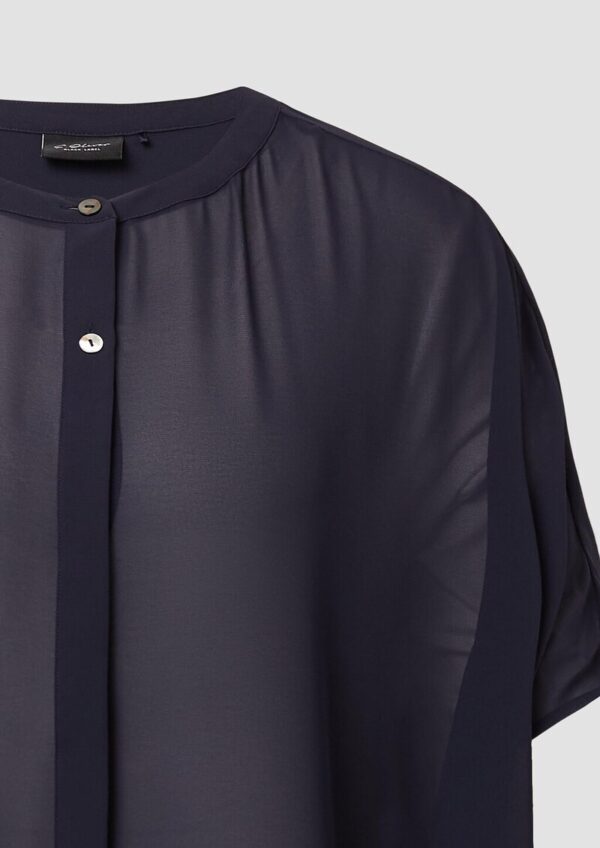 Transparente Poncho-Bluse aus Chiffon