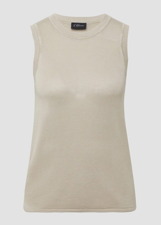 Feinstrick-Top aus Viskose im Slim Fit