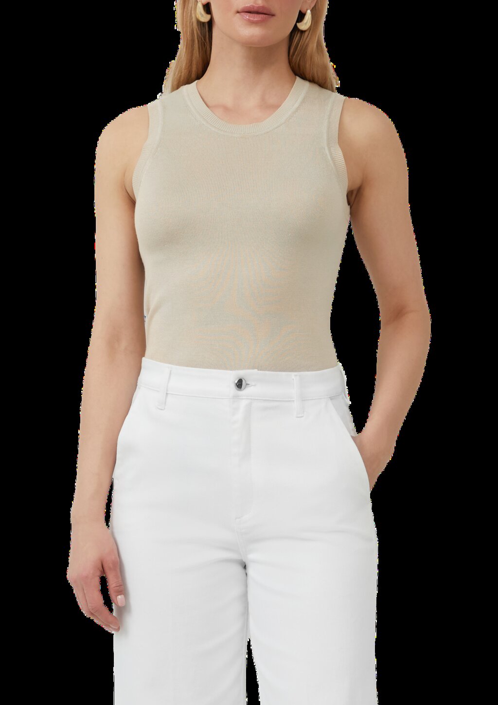 Feinstrick-Top aus Viskose im Slim Fit