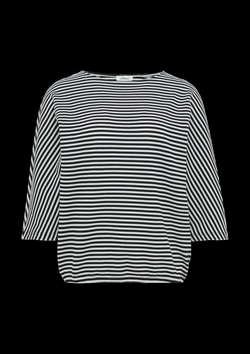 Gestreiftes T-Shirt im Relaxed Fit mit 3/4-Ärmeln