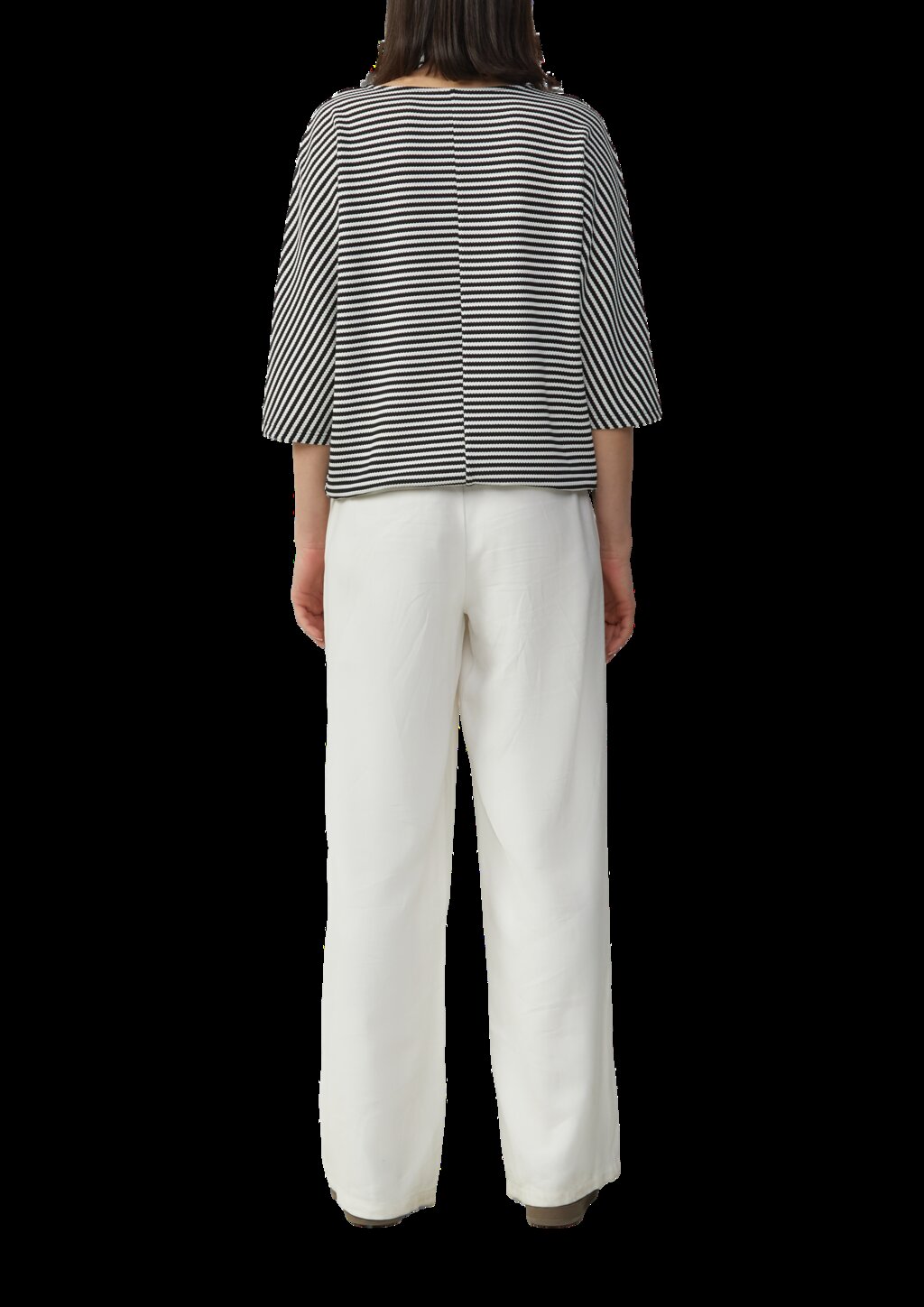 Gestreiftes T-Shirt im Relaxed Fit mit 3/4-Ärmeln