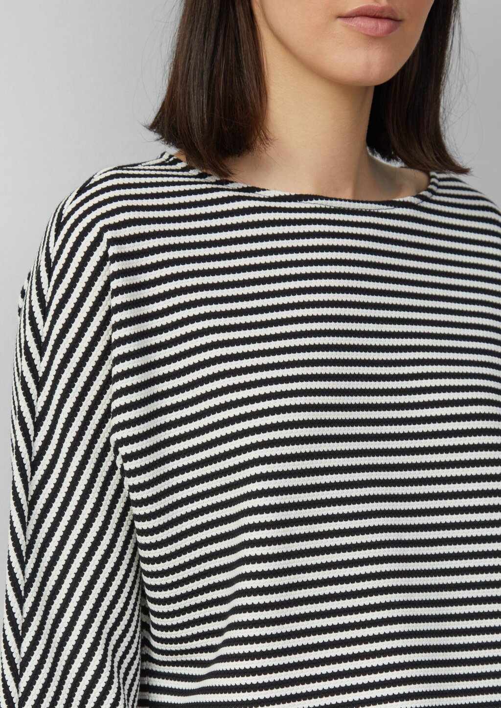 Gestreiftes T-Shirt im Relaxed Fit mit 3/4-Ärmeln