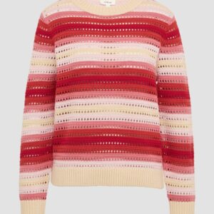 Ajour-Pullover aus Baumwollmix