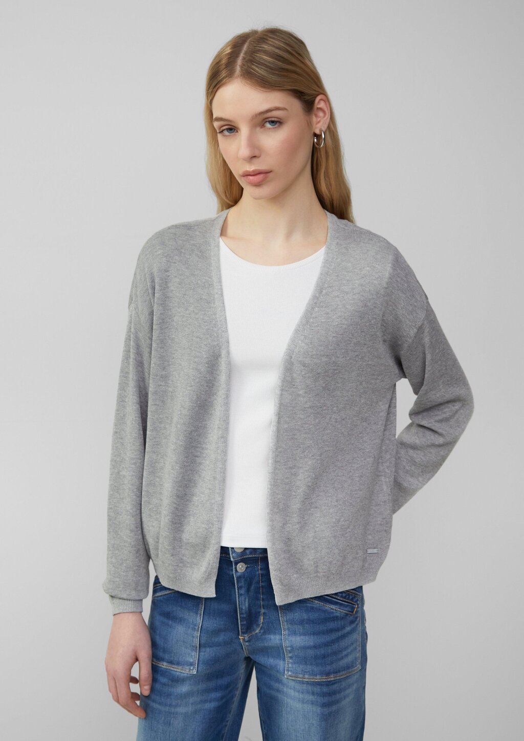 Strickjacke mit überschnittener Schulter