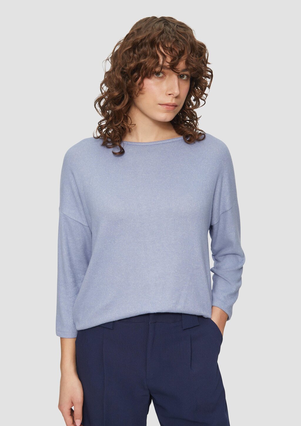 Weiches Shirt aus Viskosemix in Melange-Optik