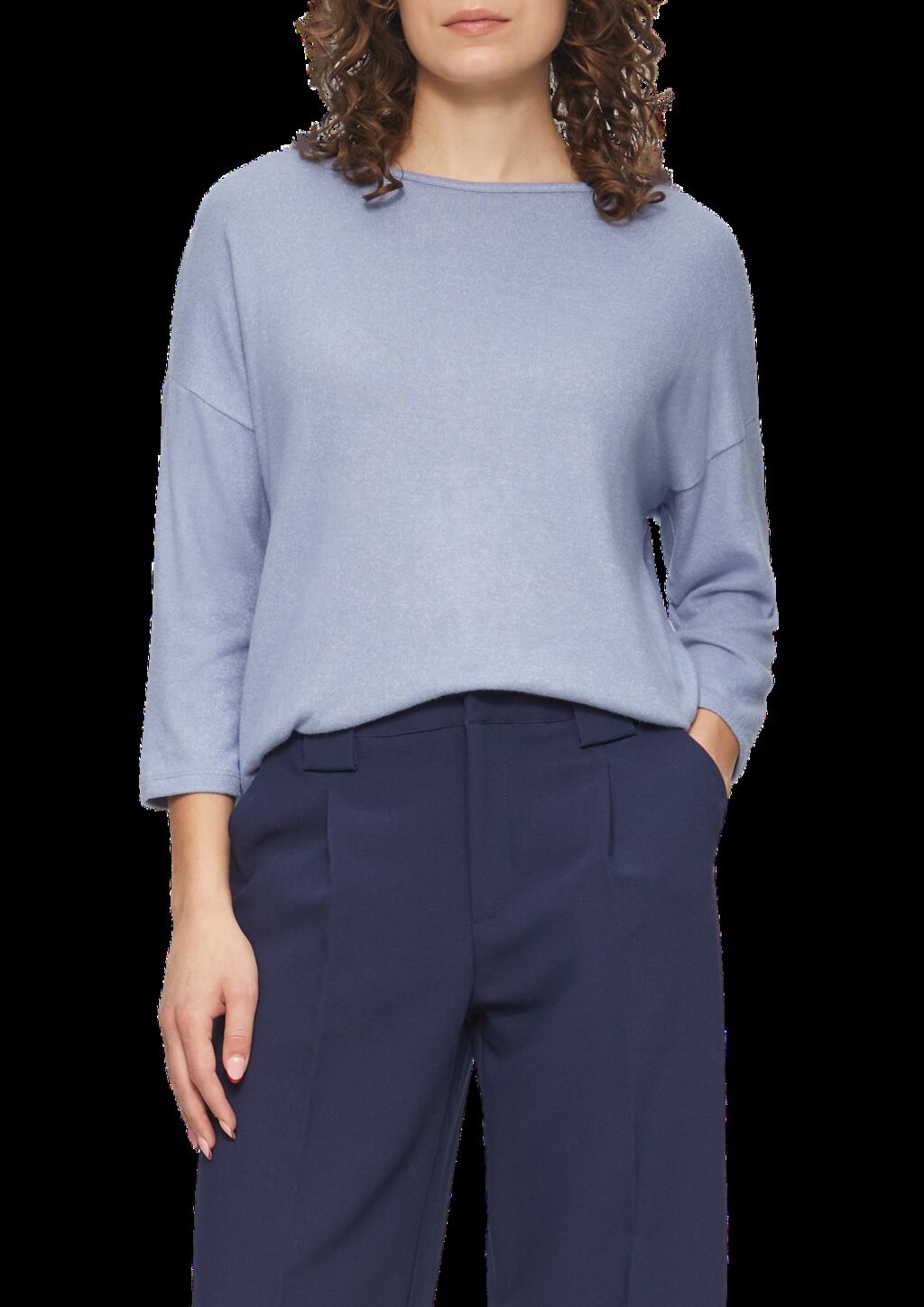 Weiches Shirt aus Viskosemix in Melange-Optik