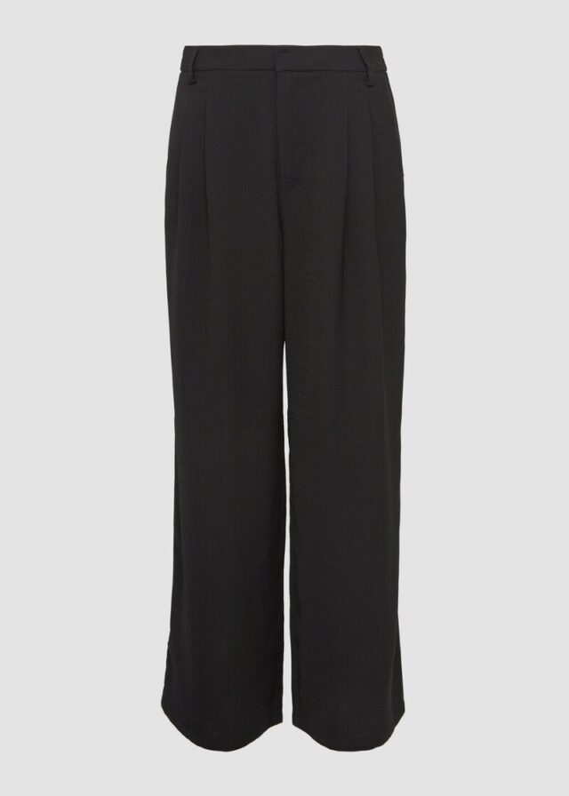 Bundfaltenhose mit weitem Bein