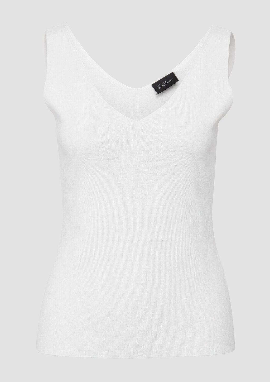 Ärmelloses Feinstrick-Top im Slim Fit