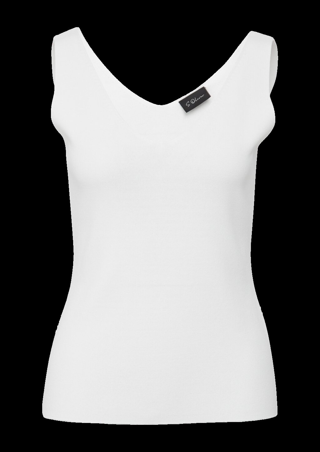 Ärmelloses Feinstrick-Top im Slim Fit