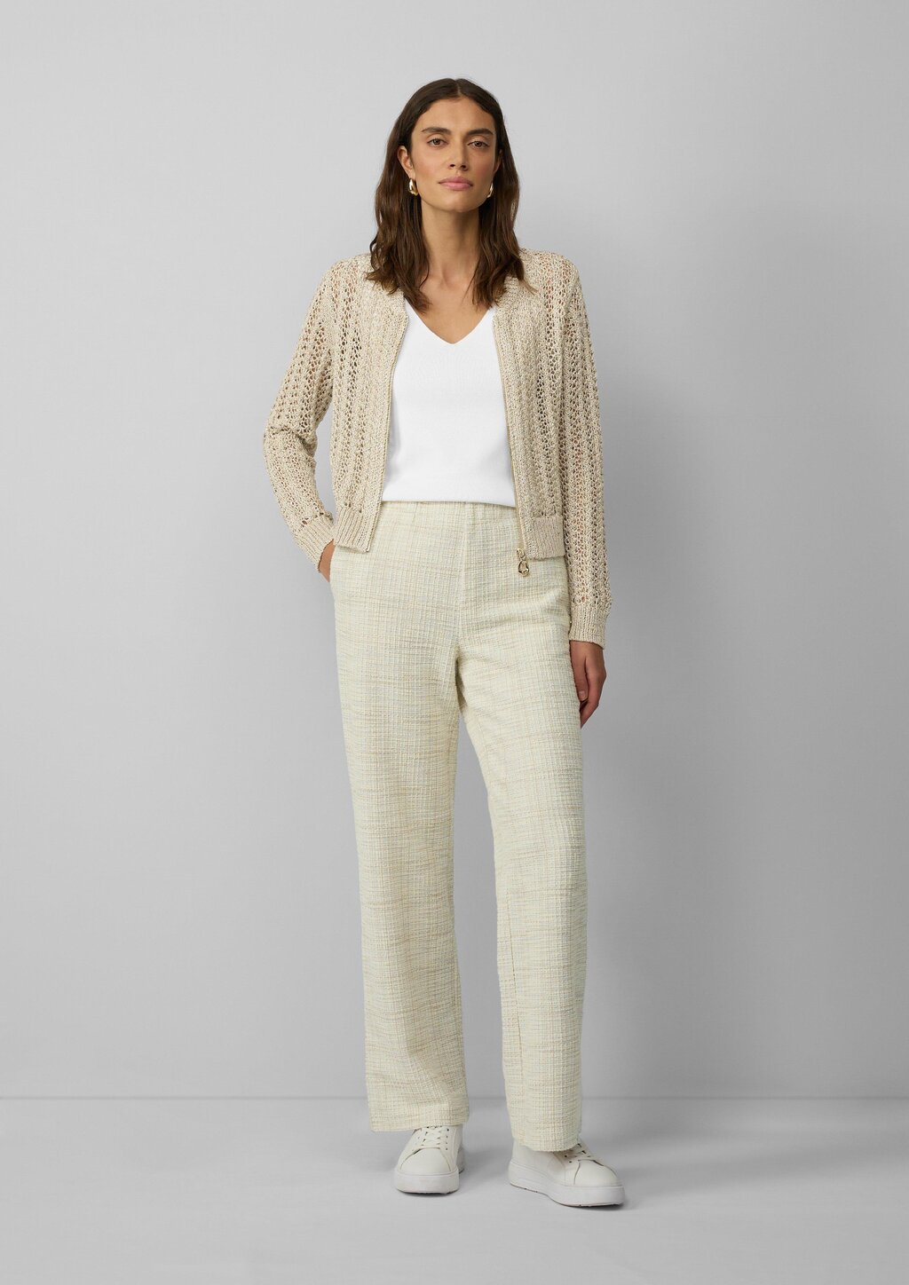 Ärmelloses Feinstrick-Top im Slim Fit