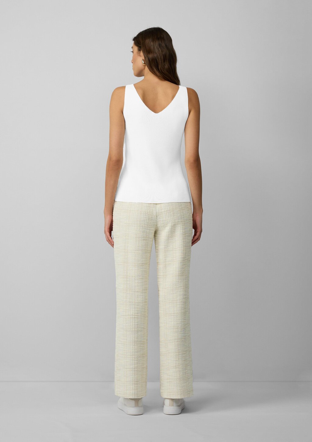 Ärmelloses Feinstrick-Top im Slim Fit