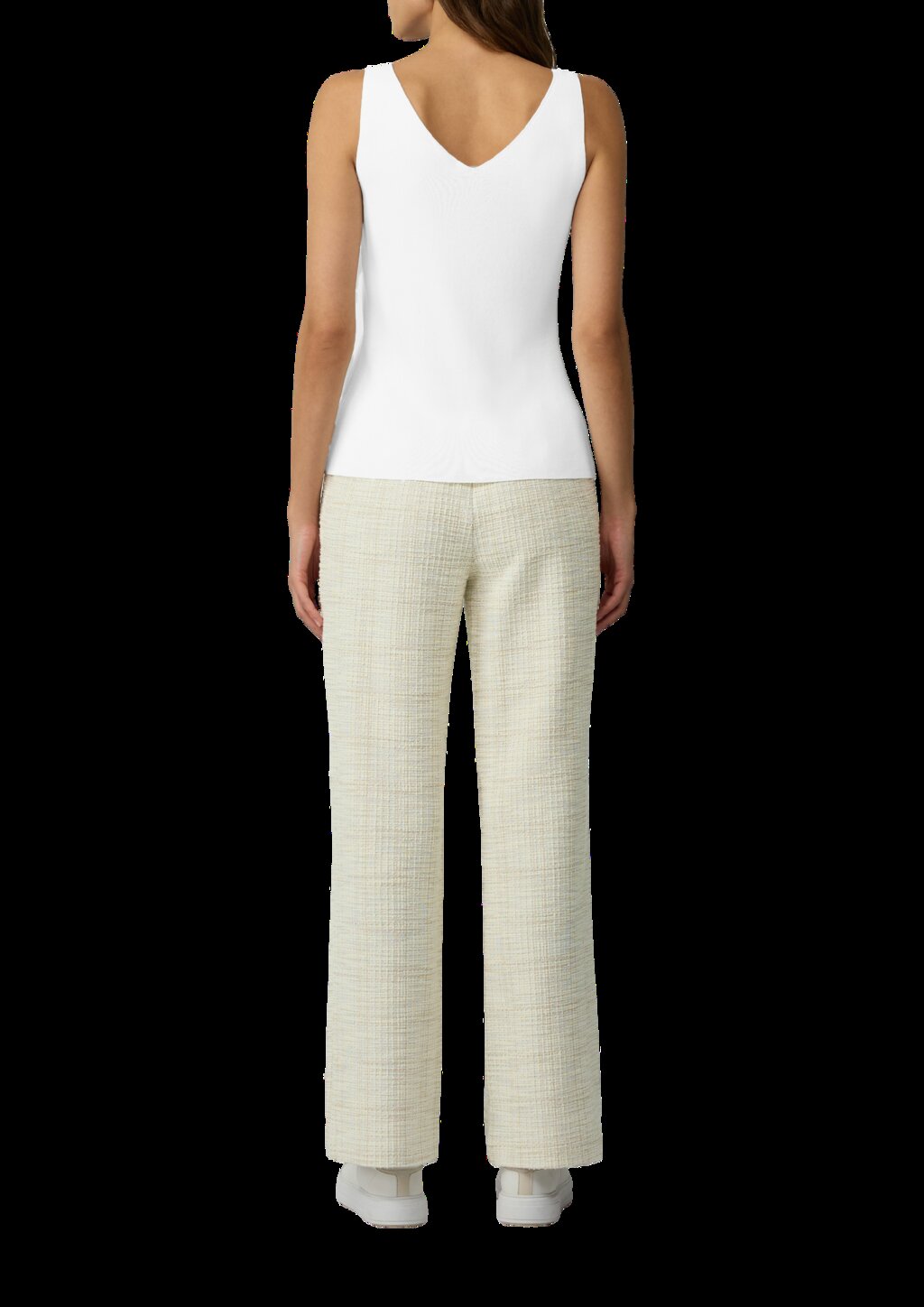 Ärmelloses Feinstrick-Top im Slim Fit