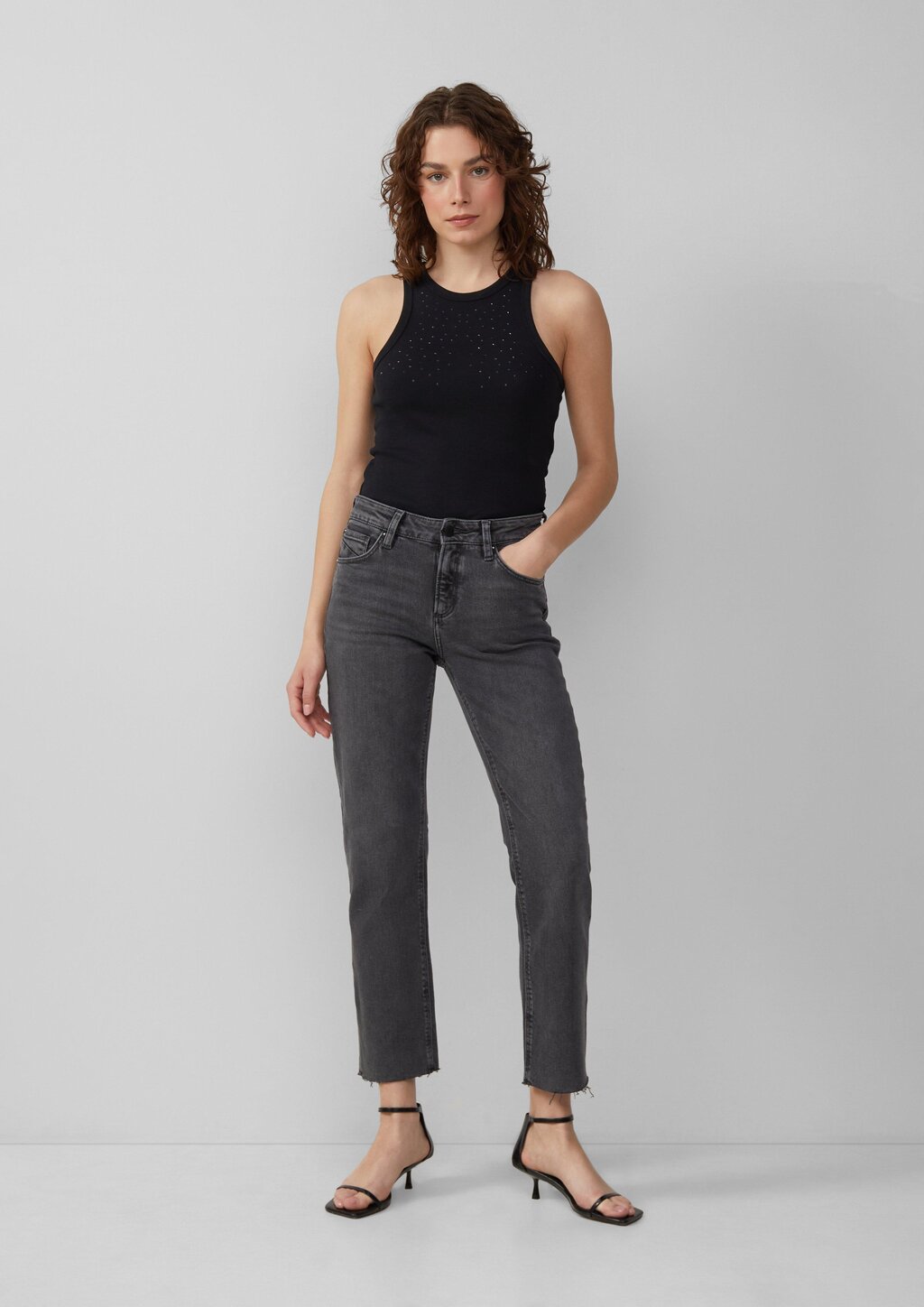 Ankle-Jeans Catie / Slim Fit / Mid Rise / Straight Leg