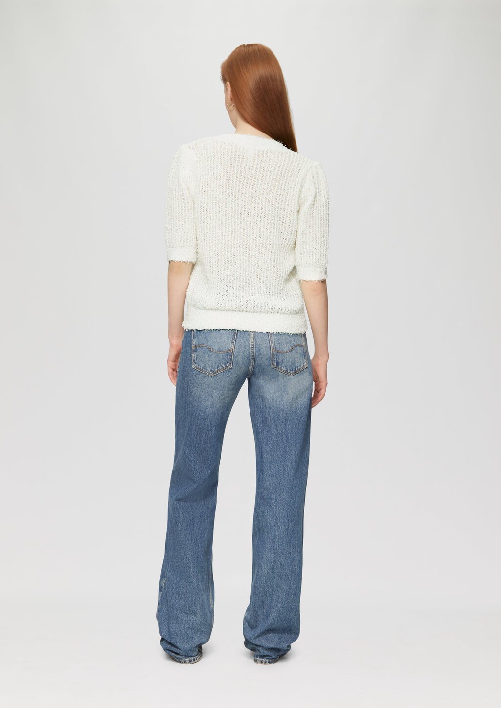 Kurzarmpullover aus Effektgarn