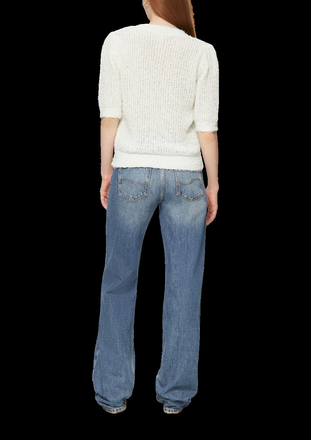 Kurzarmpullover aus Effektgarn