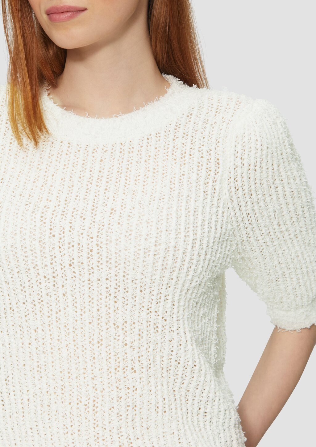 Kurzarmpullover aus Effektgarn