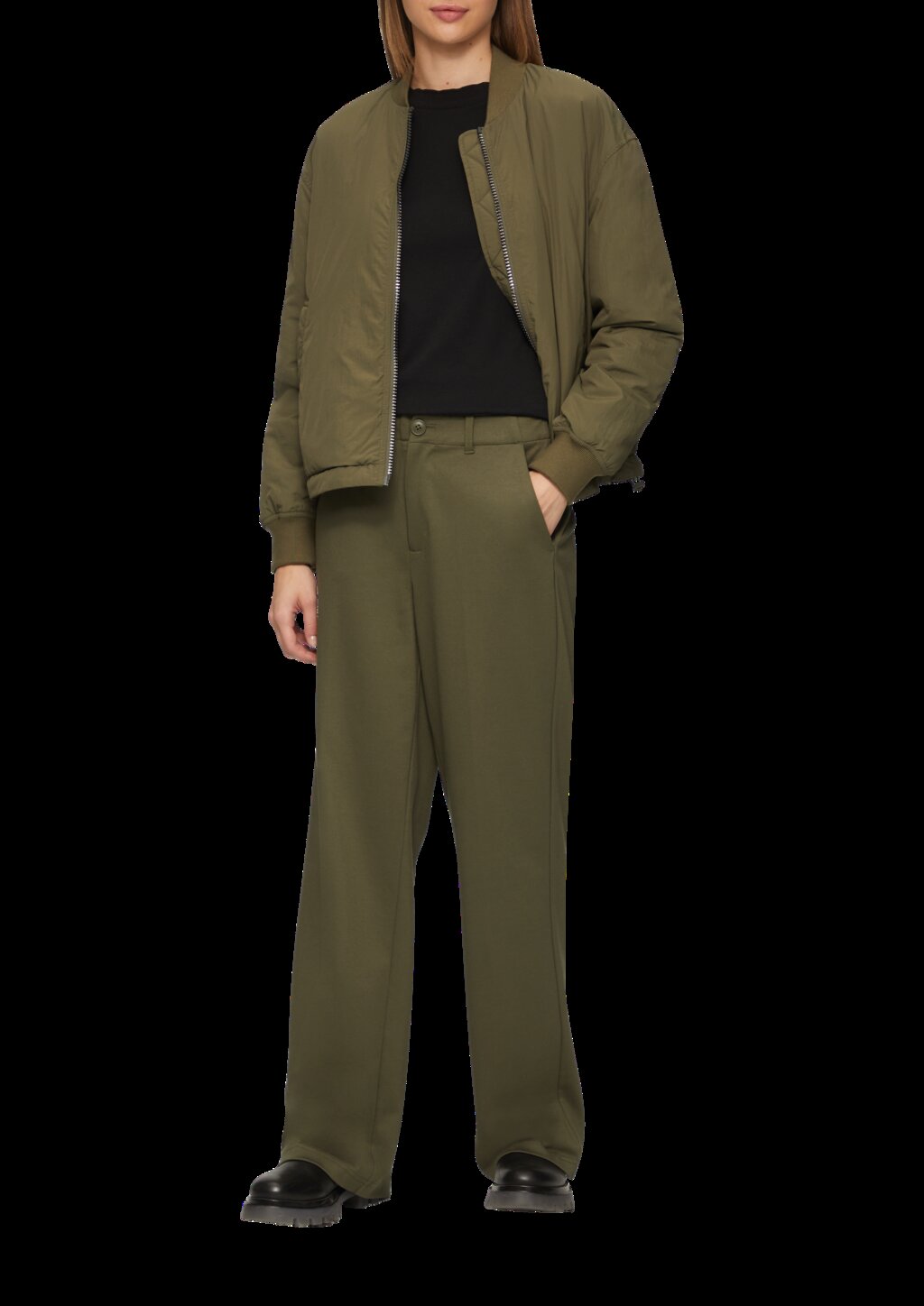 Langarmshirt mit Muschelkante