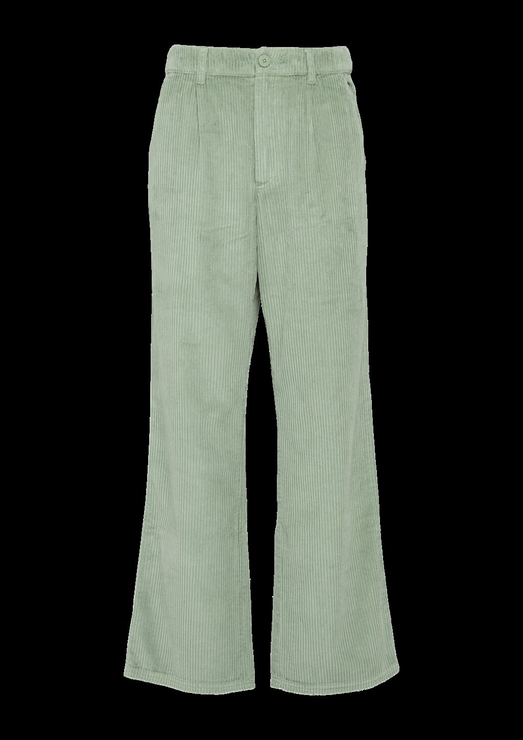 Cordhose mit Straight Leg und Bundfalten