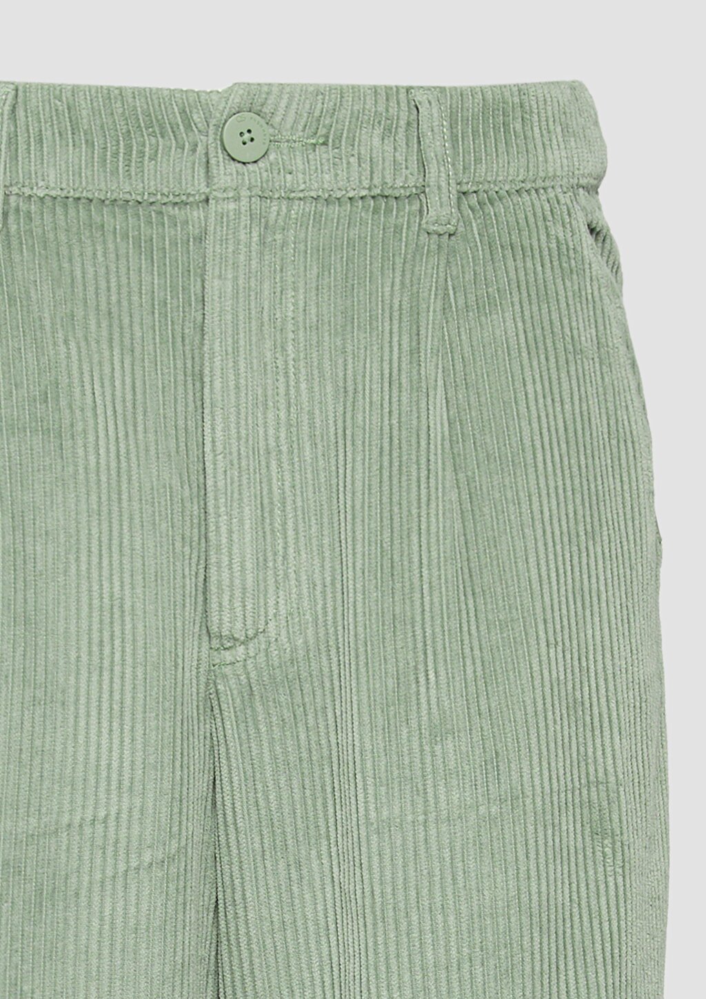 Cordhose mit Straight Leg und Bundfalten