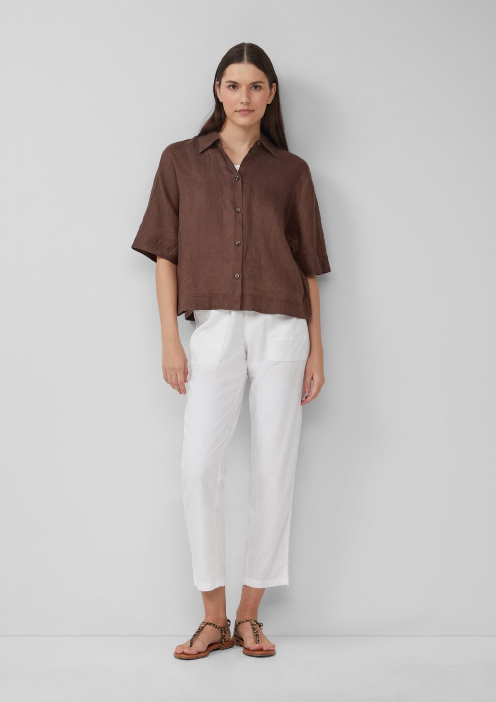 Leinenmix-Hose im Relaxed Fit mit Elastikbund