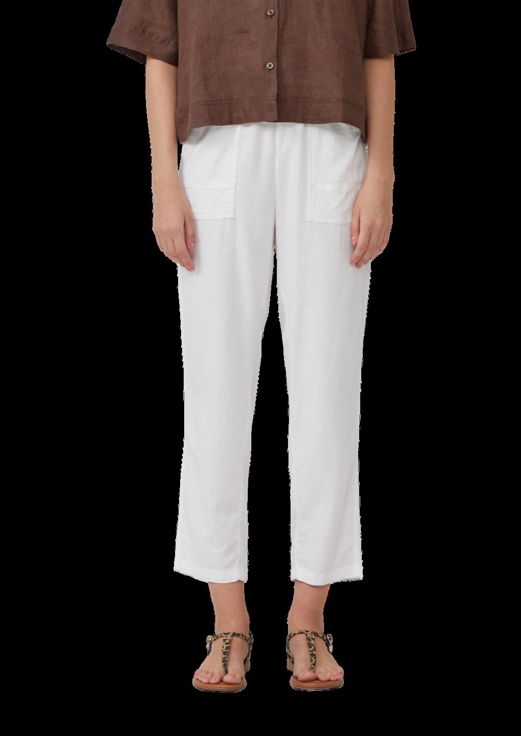 Leinenmix-Hose im Relaxed Fit mit Elastikbund