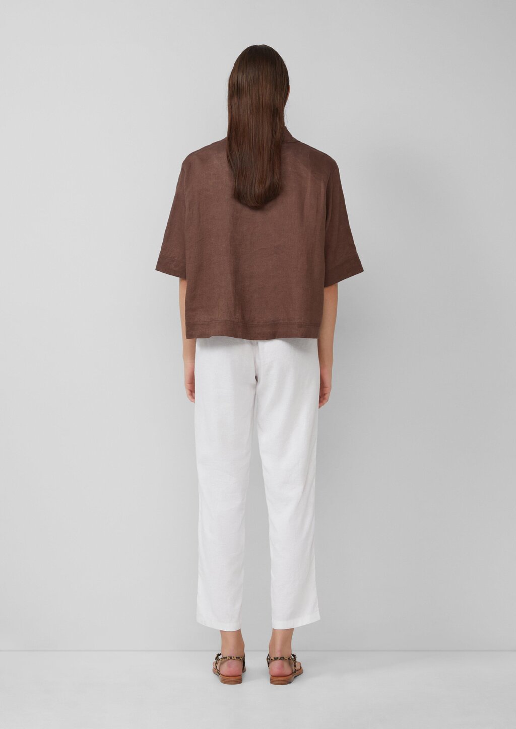 Leinenmix-Hose im Relaxed Fit mit Elastikbund