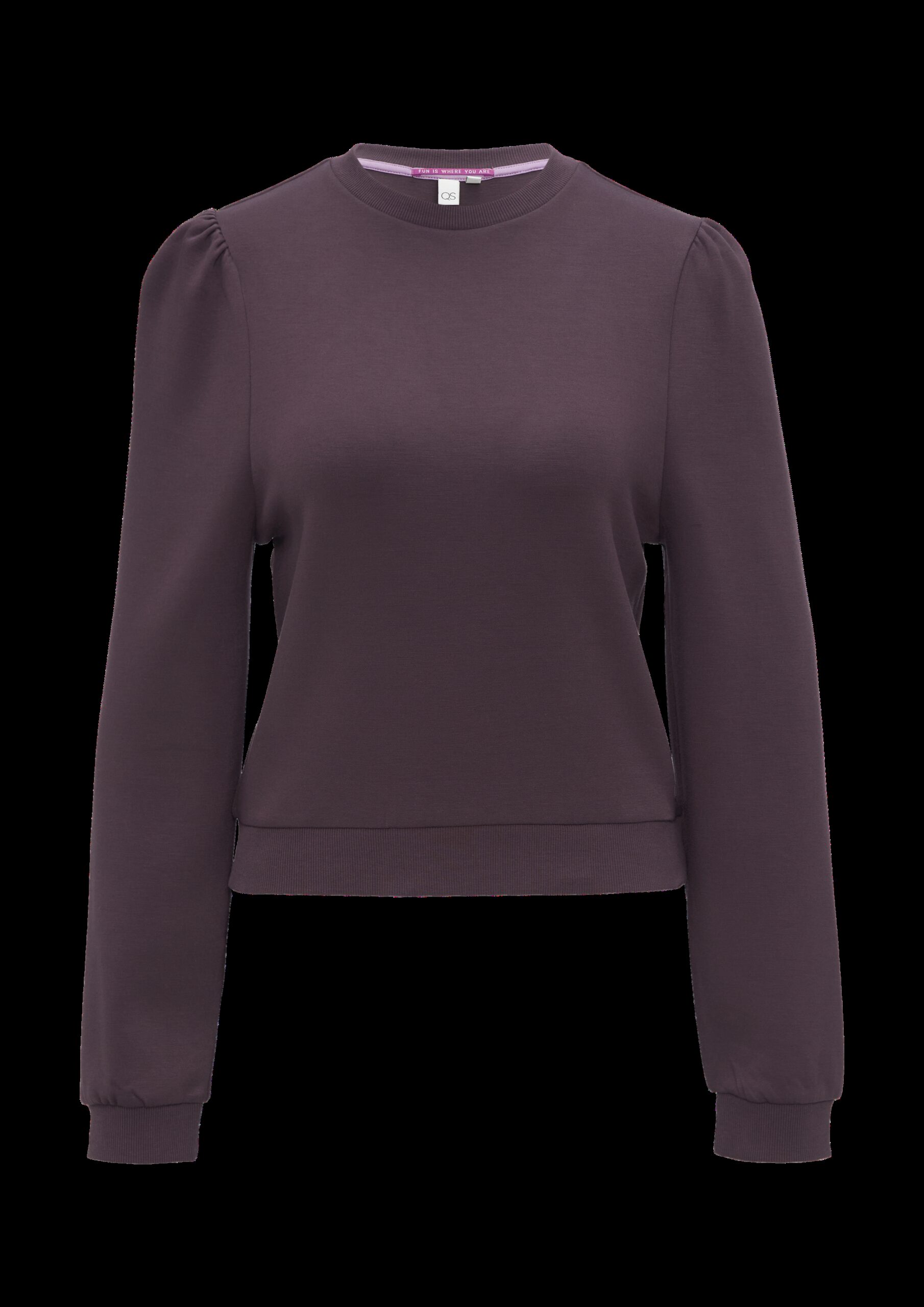 Viskosemix-Sweatshirt mit Puffärmeln