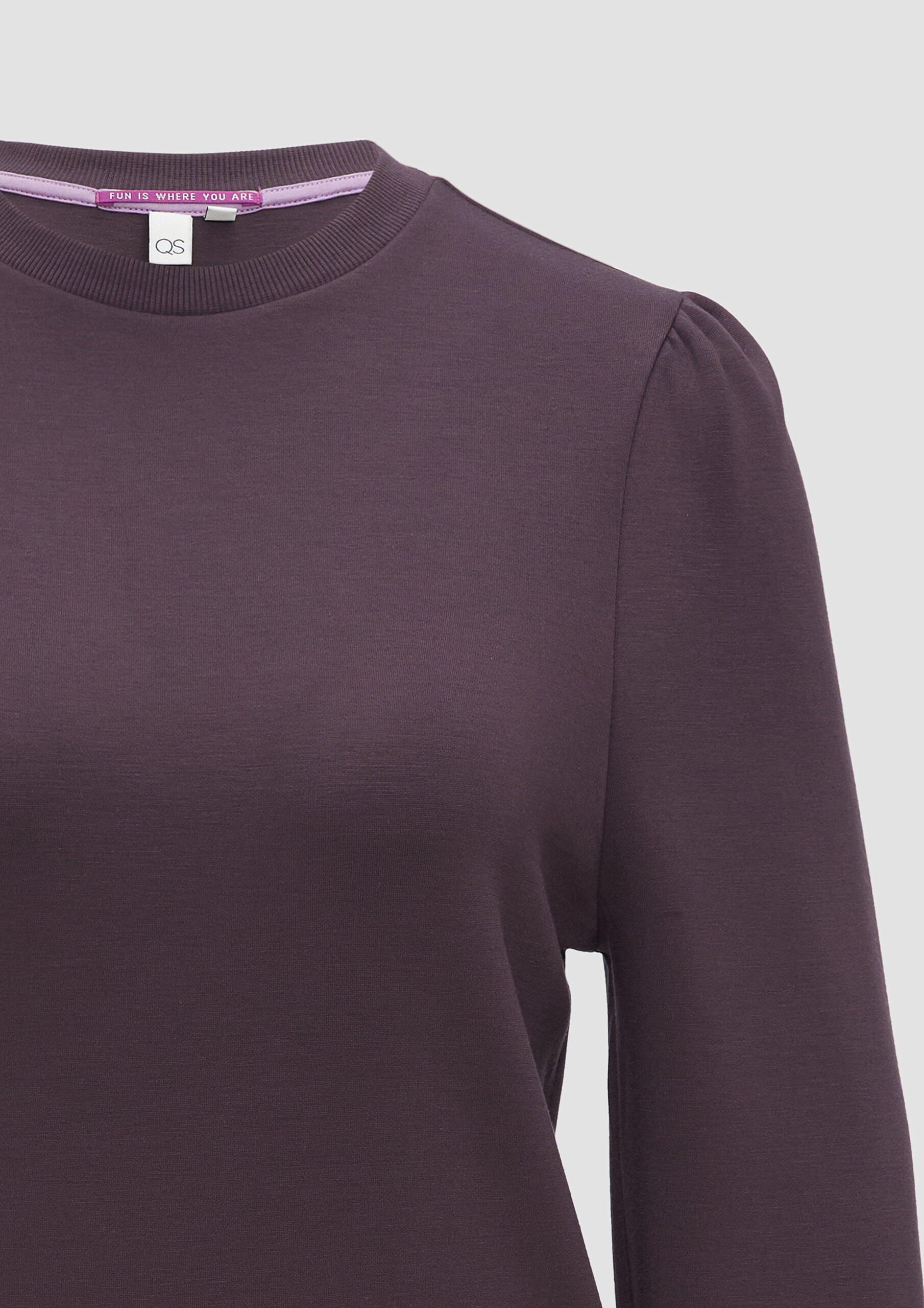 Viskosemix-Sweatshirt mit Puffärmeln