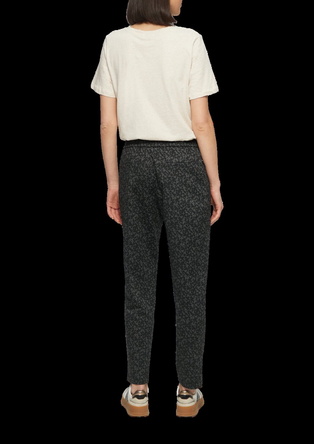 Gemusterte Jogpants und Reißverschlusstaschen