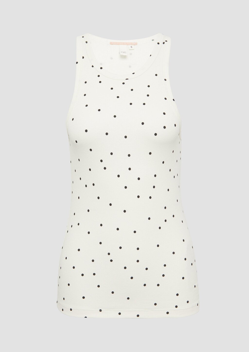 Geripptes Tanktop mit All-over-Print