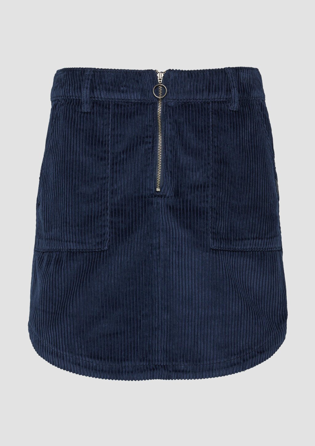 Kurzer Cordrock mit Reißverschluss