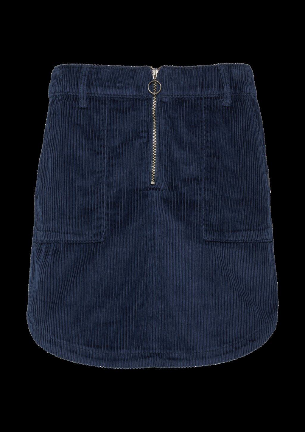 Kurzer Cordrock mit Reißverschluss