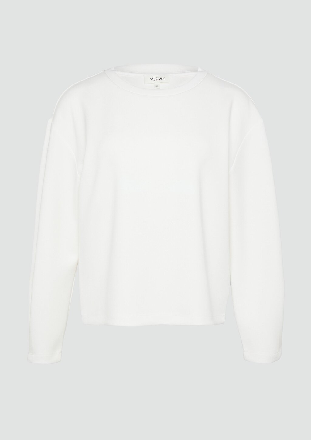 Scuba-Sweatshirt aus Modalmix mit Faltendetail