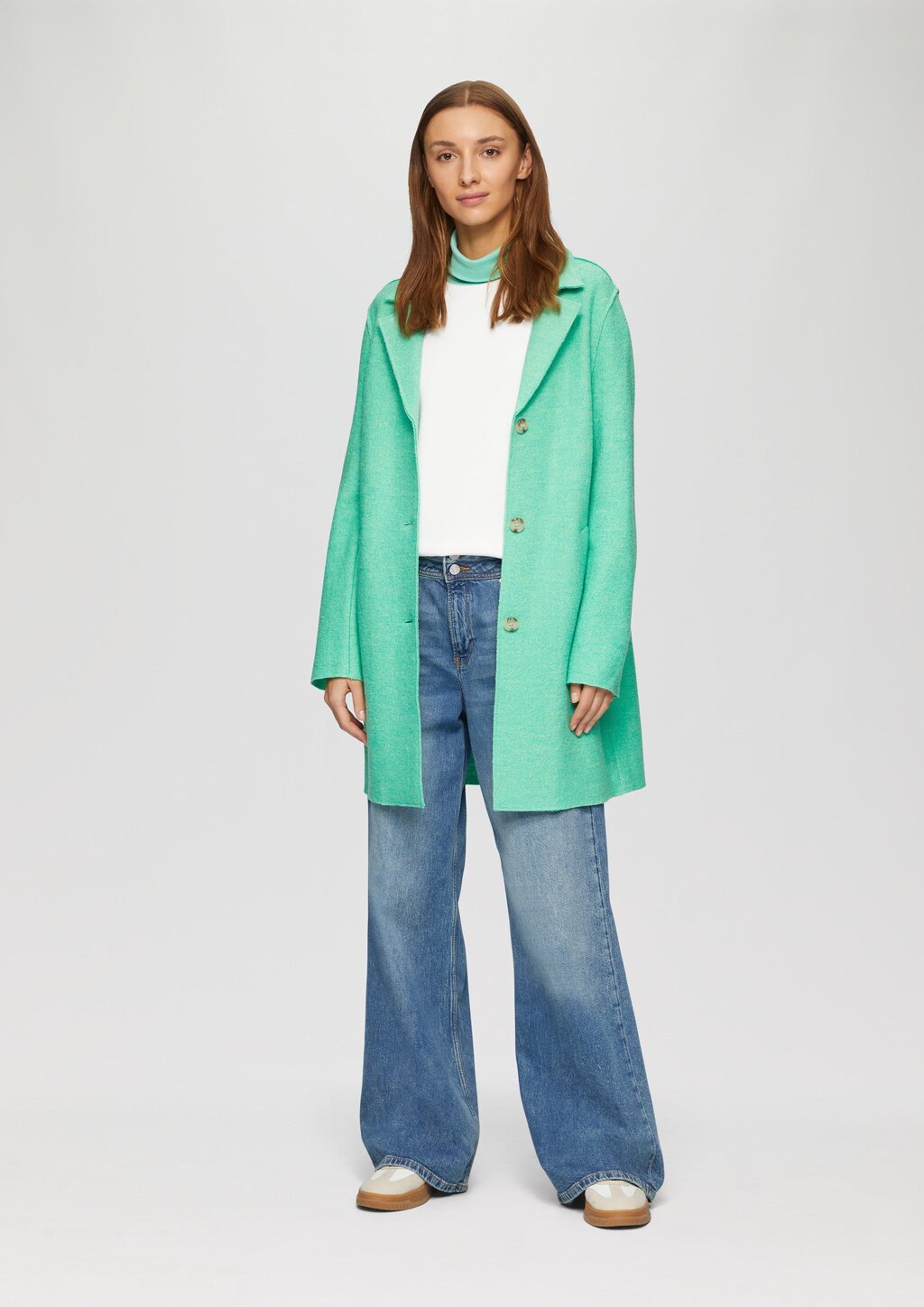 Scuba-Sweatshirt aus Modalmix mit Faltendetail