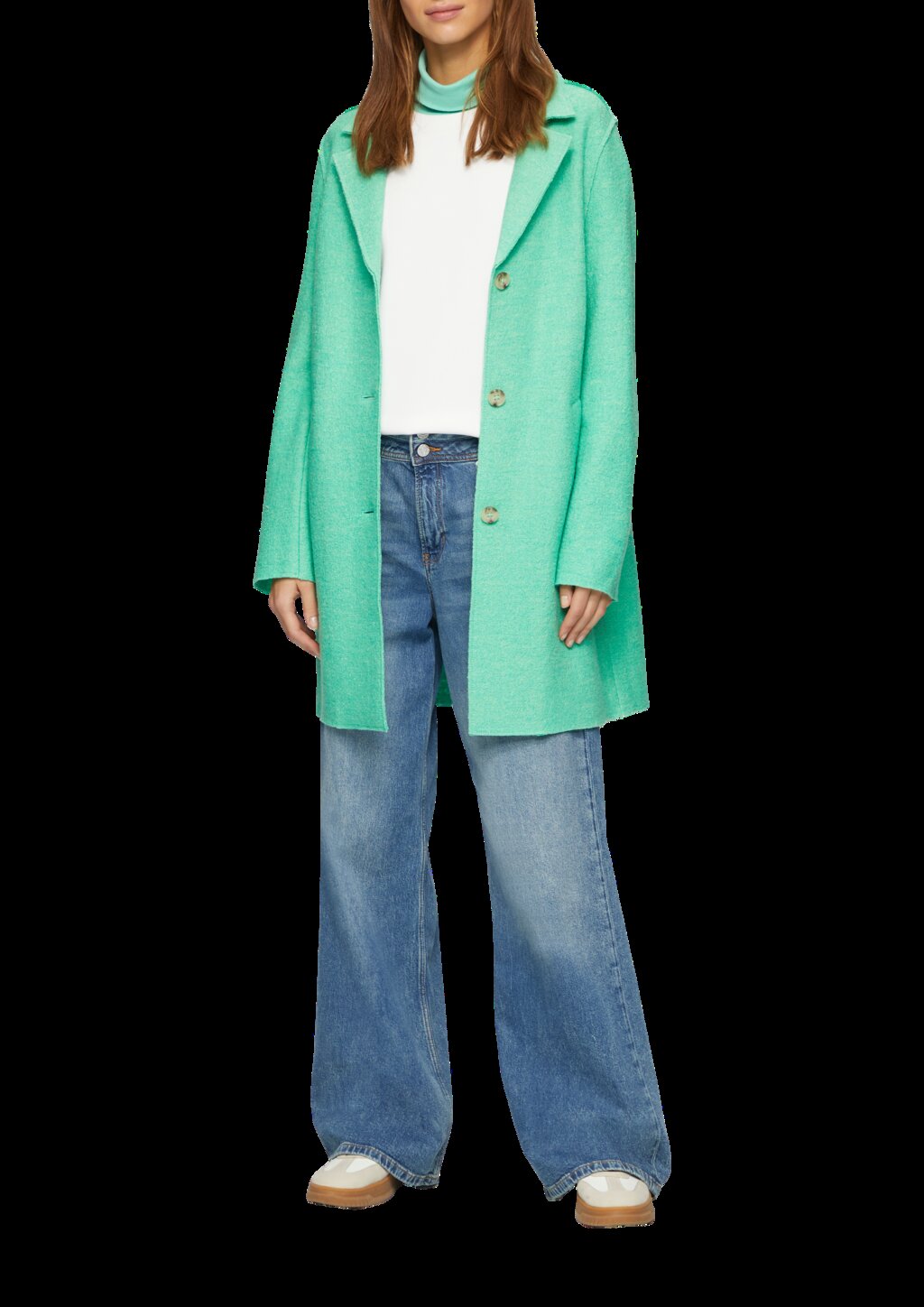 Scuba-Sweatshirt aus Modalmix mit Faltendetail