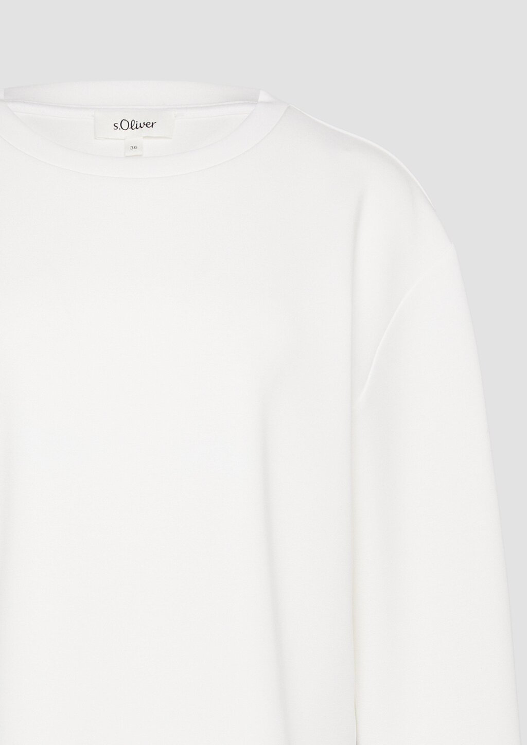 Scuba-Sweatshirt aus Modalmix mit Faltendetail