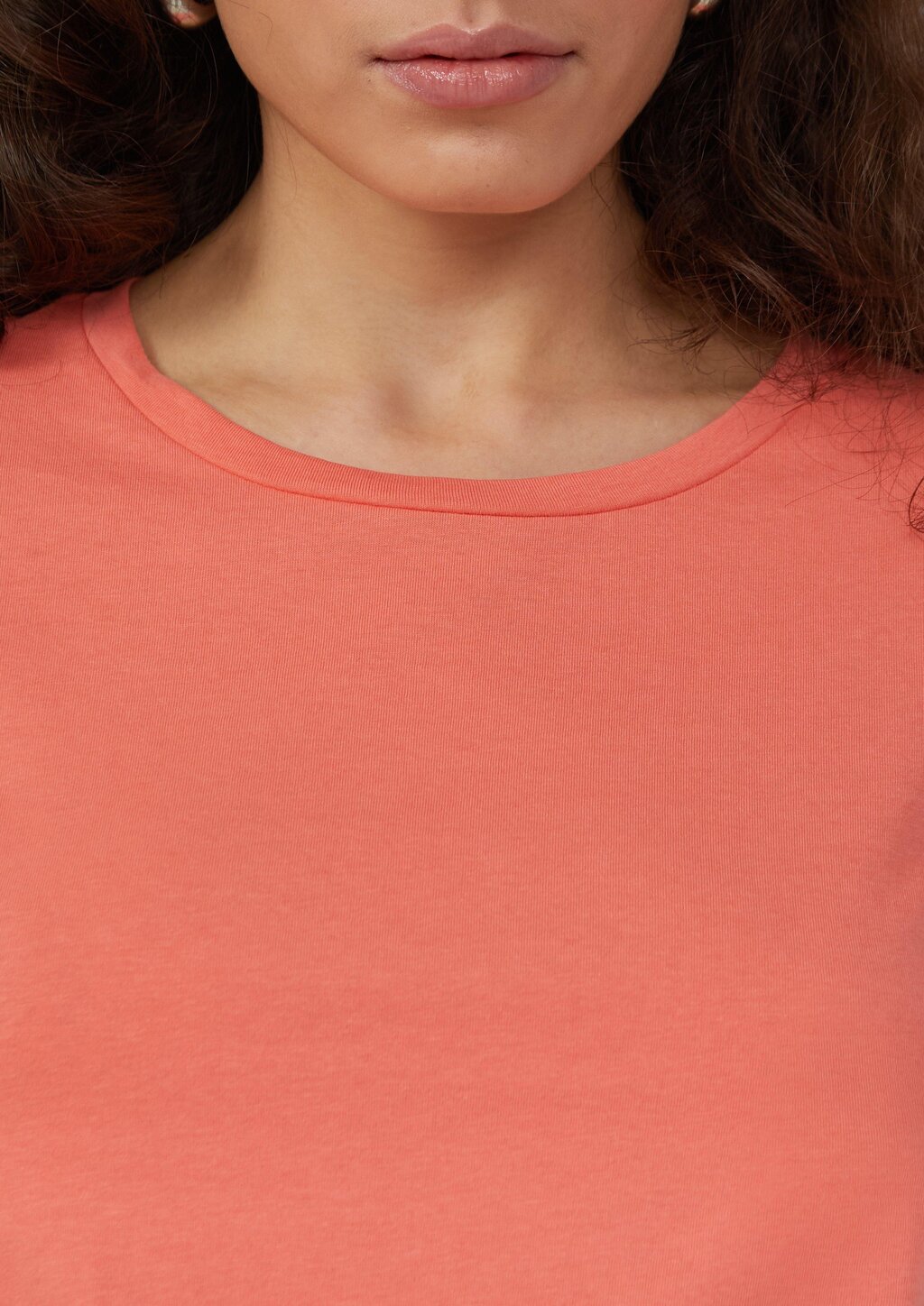 Baumwollshirt mit Rundhalsausschnitt