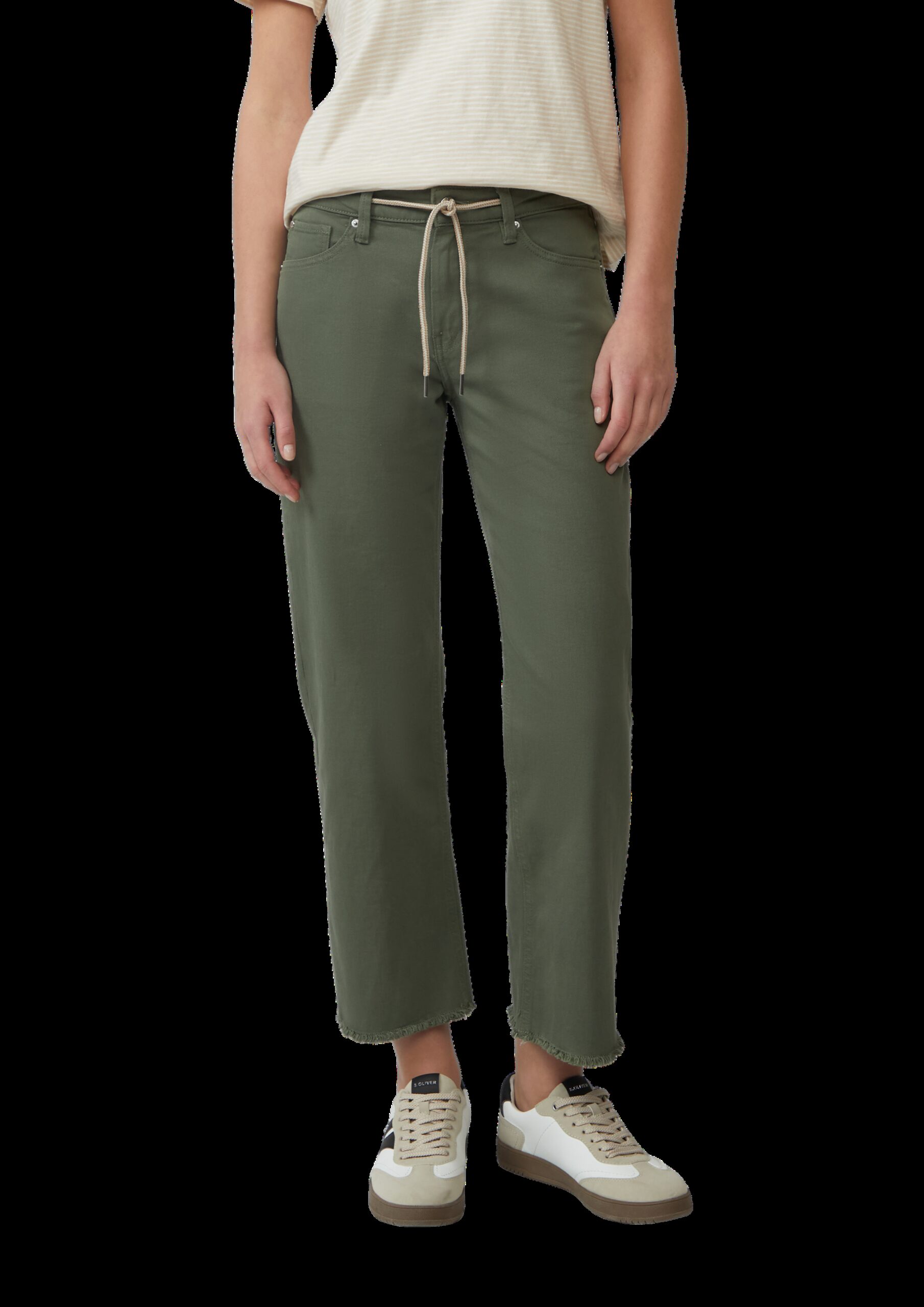 Cropped-Jeans Karolin / Regular Fit / Mid Rise / Straight Leg / offener Saum