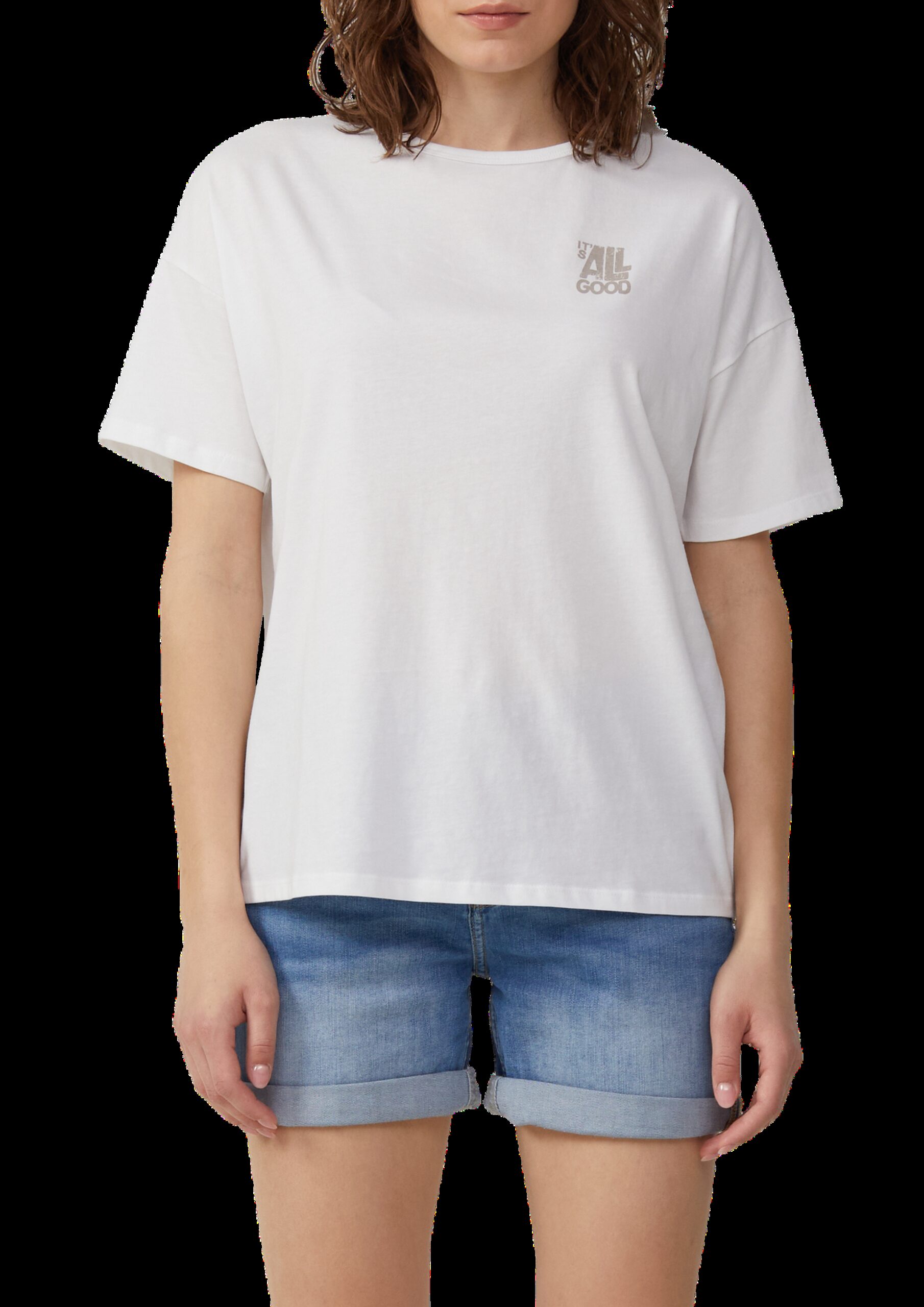 Boyfriend-Shirt mit Front- und Backprint