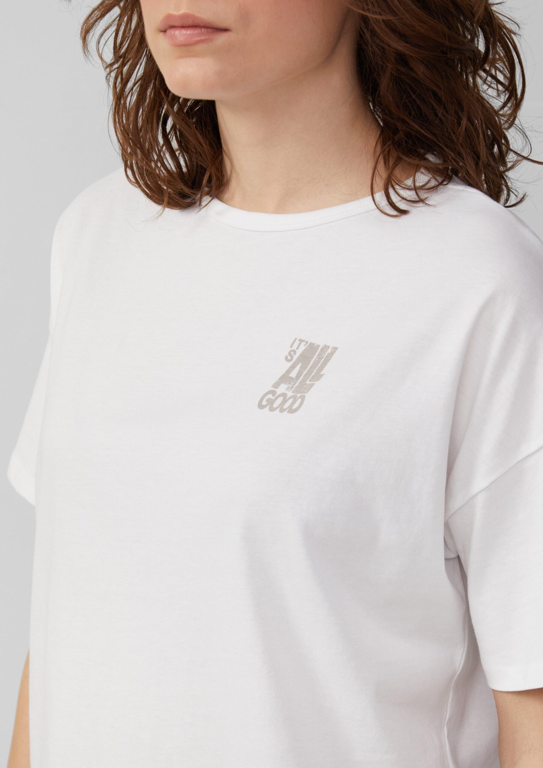 Boyfriend-Shirt mit Front- und Backprint