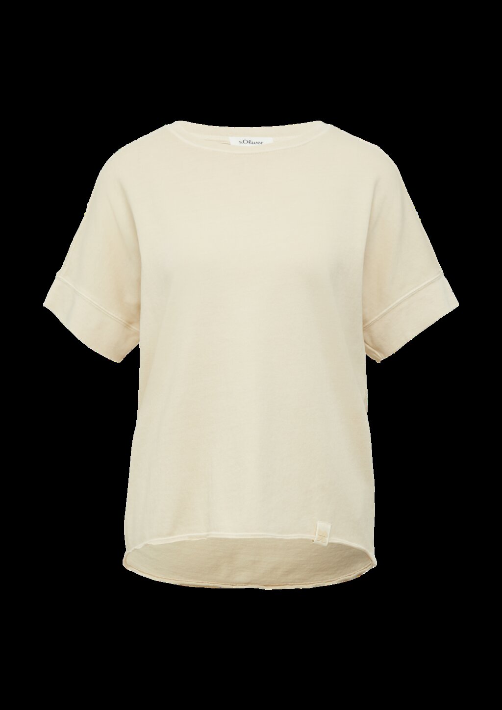 Gewaschenes T-Shirt mit Ziernähten im Relaxed Fit