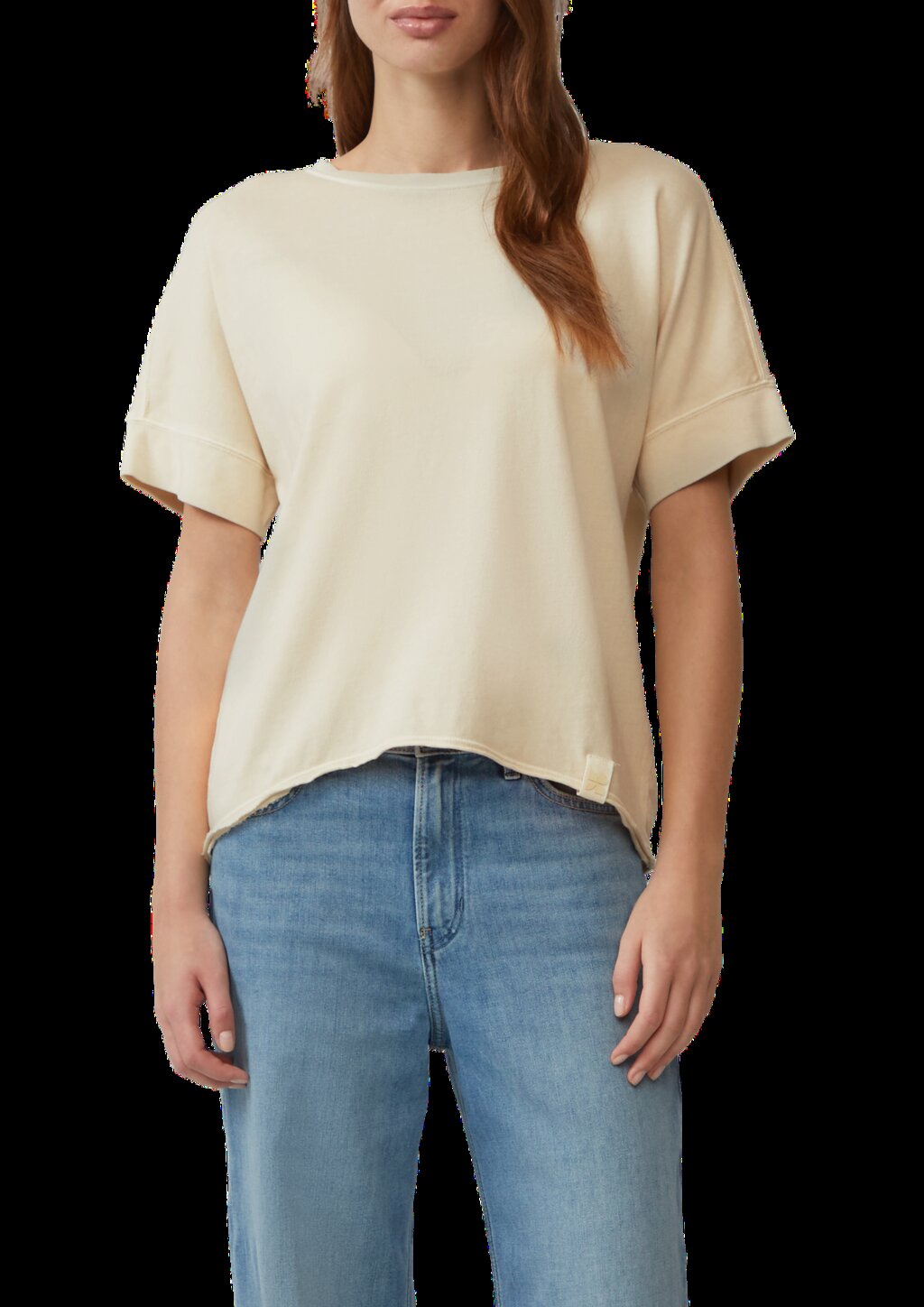 Gewaschenes T-Shirt mit Ziernähten im Relaxed Fit