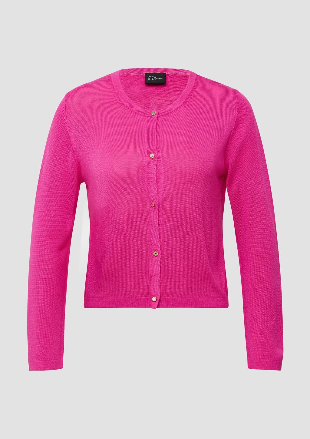 Slim-Fit-Cardigan mit Schmuckknöpfen und verkürzten Ärmeln