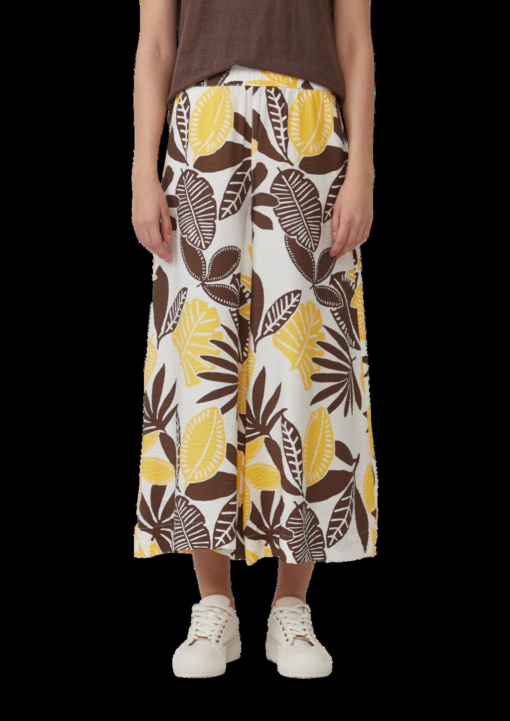 Strukturierter Hosenrock aus Viskosemix