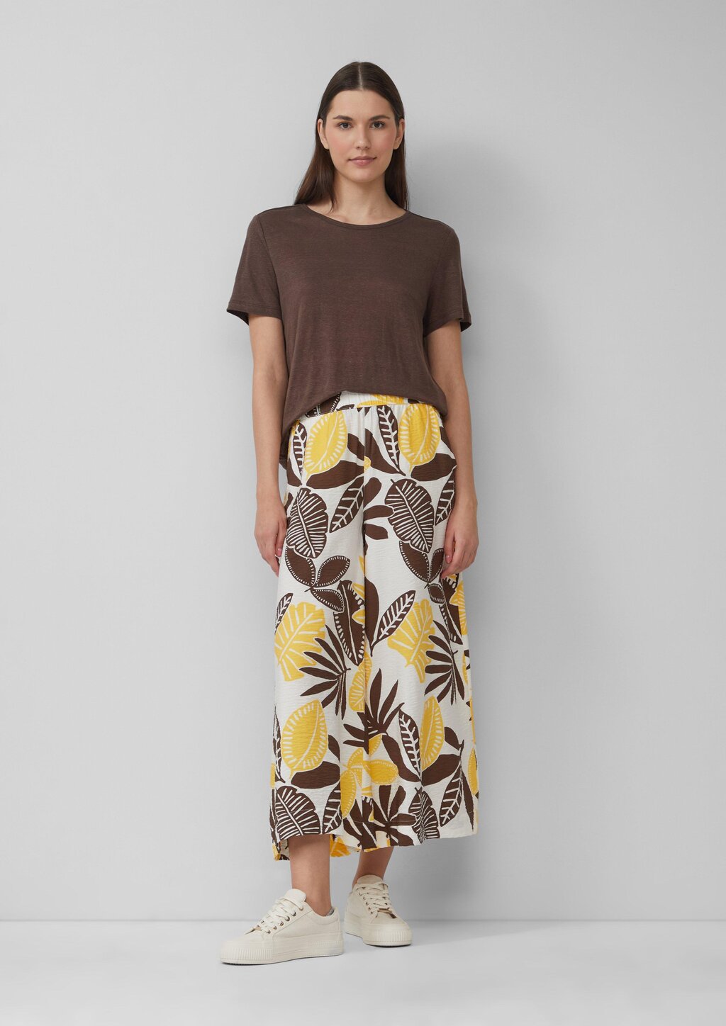 Strukturierter Hosenrock aus Viskosemix