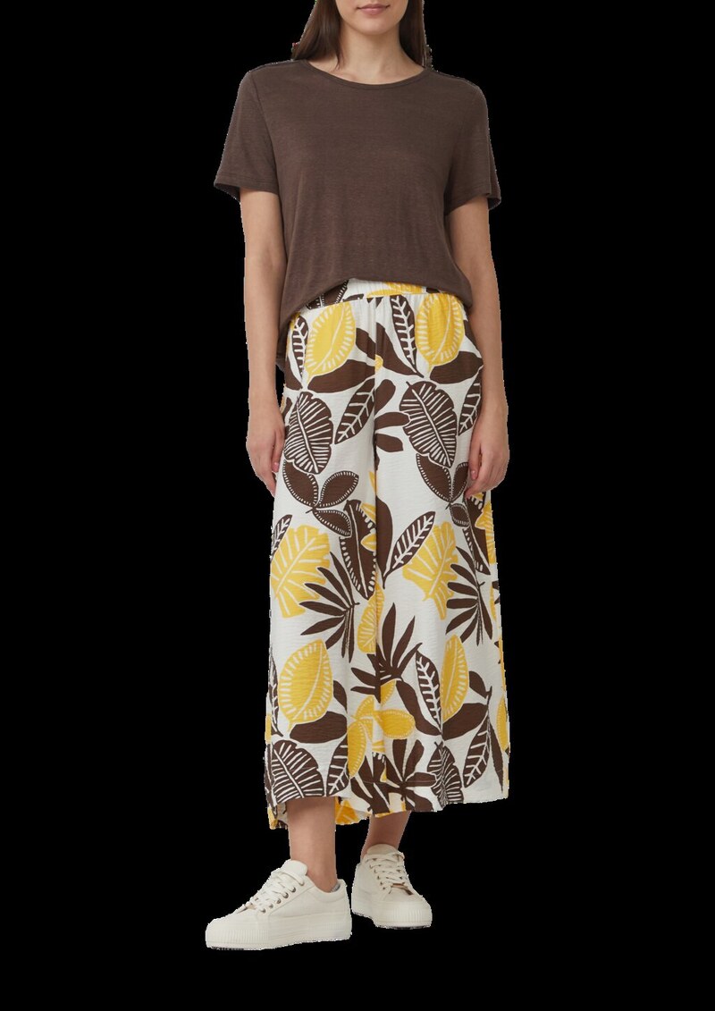 Strukturierter Hosenrock aus Viskosemix